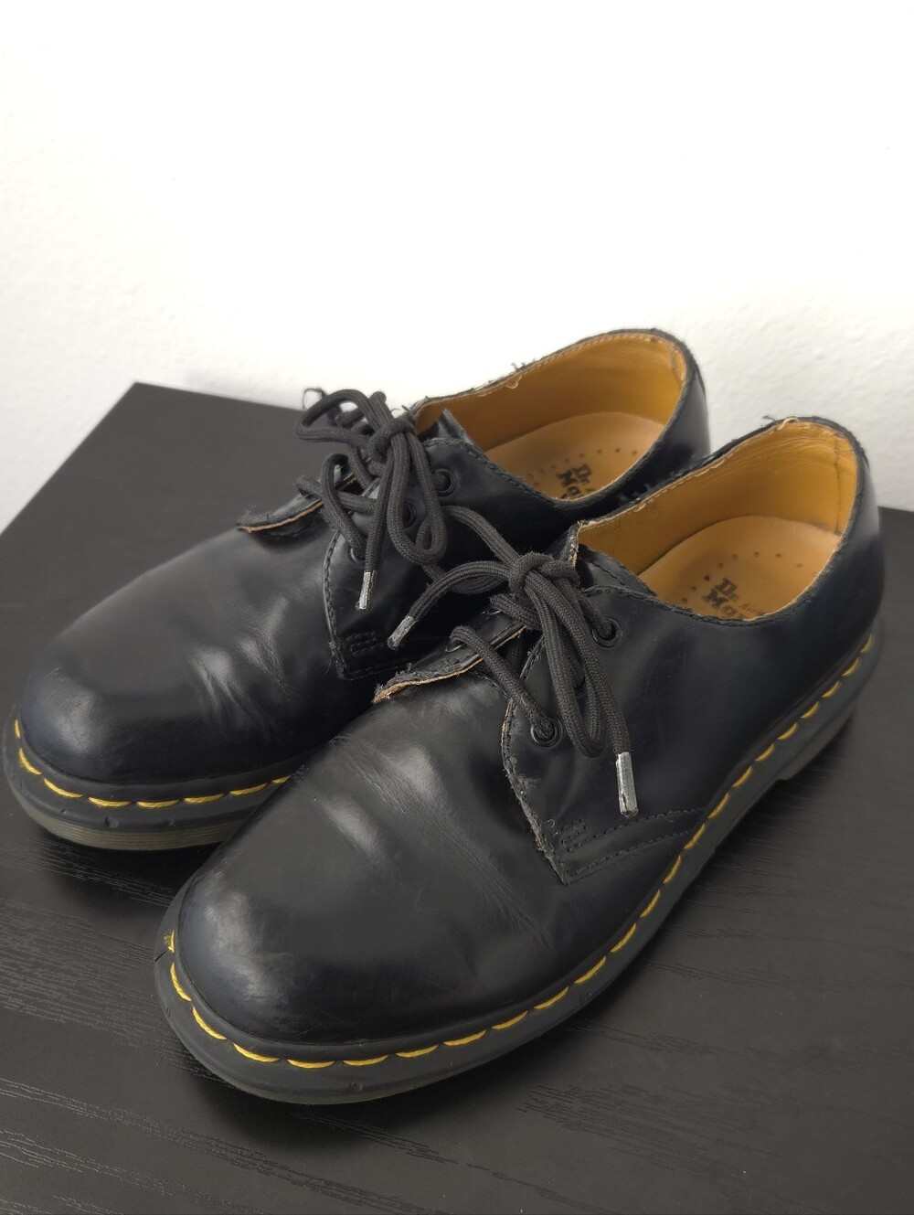 Dr. Martens 1461 Women's Smooth Black Leather 3-Eye Oxford Shoes 7